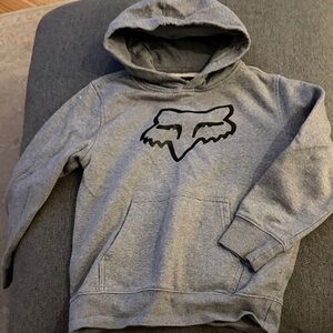 Fox Kids Gray Hoodie with Iconic Logo